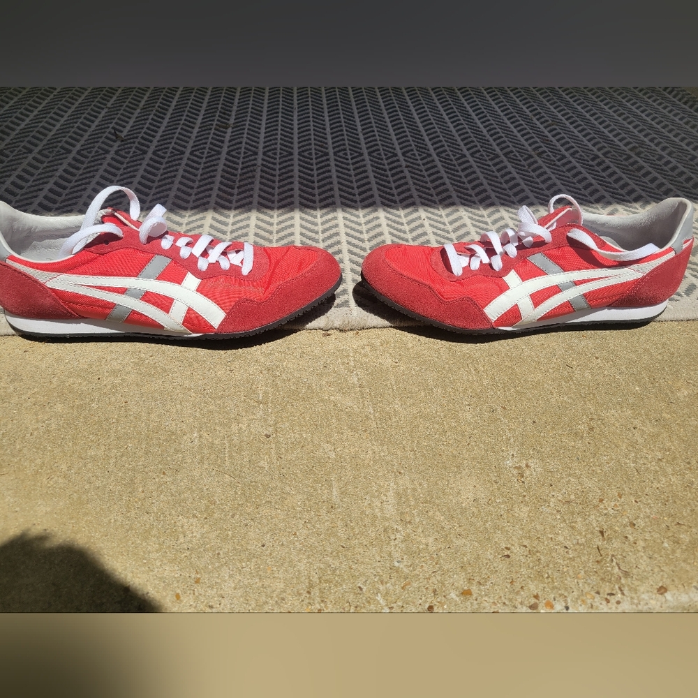 Onitsuka Tiger Asics Mens Red Sneakers
